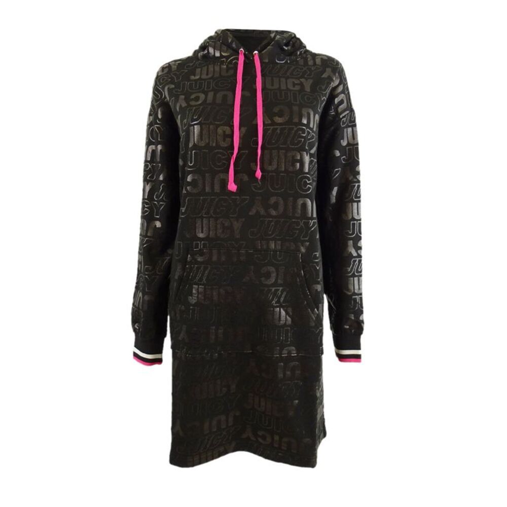 Juicy Couture Juniors' Oversized Logo Hoodie (M, Black)